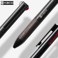 KACO Easywrite 3-in-1 Multifunction Pen,Wooden Grip Metal Barrel Ball Pen Automatic Pencil Black and Red Signing Pen for writing