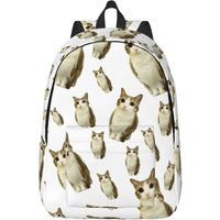 Meowl Cat Owl Funny Cool Backpack Sports Student Business Daypack for Men Women Laptop Computer Shoulder Bag