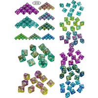 D10 Role Games Dice Role DND D10 Dice (0-9) Mixed Colours Glittery Effect Unique Retro Font Style For RPG Board Game Accessories
