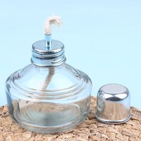 New 100ML Alcohol Lamp Transparent Glass Alcohol Lamp Burner Chemical Wax Type Alcohol Light Heating Glassware Bottle Adjustable