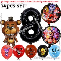 Five Night At Freddys Ballons Baby Shower Decorations Kids Birthday Party Decor Supplies FNAF Bear Figure Global Accessories