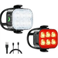 AliExpress NONE A74K-Bike Headlight And Tail Light Set For Night Riding, USB Rechargeable Front And Back Lighting, Waterproof Design