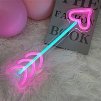 Arrow Heart Shape Led Neon Sign Sign For Home Room Party Garden Man Lady Mothers Day Weddings Bedroom Love Angel Neon Lights