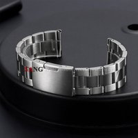 18/20mm 22mm Silver Business Stainless Steel Watch Strap Solid Metal Watchband for Rolex for Omega for Seiko Bracelet with Tools