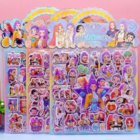 Demon Hunter Girl Team Stickers Double-Layer 3D Bubble Stickers Foil Decorative Stickers Reward Gifts Small Gift for Giving
