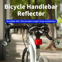 Rrskit Bicycle Rearview Mirror 360 Degrees Adjustable Mirror Road MTB Bike Handlebar Plug Retractable Foldable Rearview Mirror