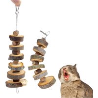 2Pcs Natural Wood Chew Toy Teeth Grinding Enrichment Toy for Hamster Guinea Pig Rabbit Chinchilla Small Pet Cage Accessories