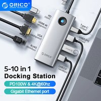 Orico docking station typ c hub zu 4 k60hz hdmi-kompatibler usb 3,0 adapter multifunktion rj45 pd100w für macbook pro zubehör