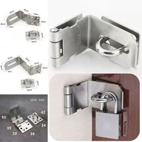 90 Degree Door Clasp Lock Stainless Steel Padlock Hasp Right Angle Shed Gate Latch Home Drawer Padlock Bolt Door Buckle Screws