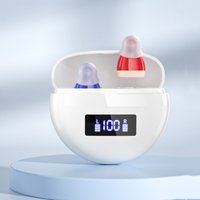 Portable rechargeable hearing amplifiers Headphones for adults with magnetic charging and adjustable low noise hearing aids