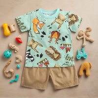 Sanlutoz Cute Infants Boys Clothing Sets Cotton Short Sleeve Baby Tops + Shorts