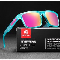 2025 Kdeam Polarized Sunglasses for Men Women Fashion Unisex Brand Trendy Outdoor Eyewear For Couple Mirror red lens