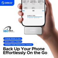 ORICO FlashPod 256GB MINI Portable SSD ProRes with Direct Plug & PD 100W Fast Charging for Dashcam Mobile Mac PC iPhone 16/15