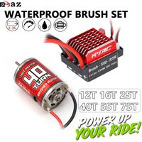 RC 60A Brushed ESC 540 Motor Combo 12T/16T/25T/40T/55T/75T 2-3S Lipo for 1/10 RC Crawler Truck Buggy Off-Road Car Upgrade Parts