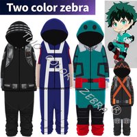Anime My Hero Academia Izuku Midoriya Cosplay Costume Sleepwear Boys Girls Hoodie Pants Pajamas Jumpsuit Outfit Christmas Gift