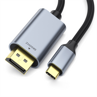 Vothoon USB-C to DisplayPort 1.4 Cable 8K 60Hz 4K 120Hz USB Type C to DP One-way Transmission Audio Cable for Office Laptops