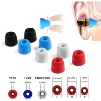 1Pair Soft Memory Foam Earbuds Earmuffs T100/T200/T300/T400 S/M/L Sizes Noise Isolation Eartips for In-Ear Earphone Accessories