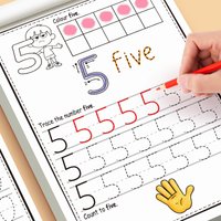 Practice Book for Numbers 0-30 Drawing Book Pen Control Calligraphy Practice Home and School Learning Workbook Mathematics