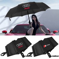 Car Fully Automatic Folding Windproof Umbrella Sunshade Auto Logo Parasol for Audi SLINE A3 A4 B8 B9 A6 C5 C6 C7 A7 Q5 A5 A8 RS