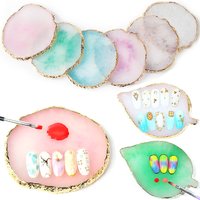 Nails Art Palette False Nail Tips Resin Agate Stone Mixing Drawing Gem Pallet Gel Polish Display Shelf Manicure Accessories Tool