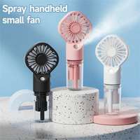 Portable rechargeable handheld misting fan - 800mAh USB charging mini humidifier fan, suitable for travel and outdoor use handhe