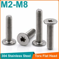 5-20pcs 304 Stainless Steel Torx Six Lobe Wafer Head Screws Low Profile Ultra Thin Head Machine Screw M2 M2.5 M3 M4 M5 M6 M8