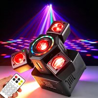 DMX512 RGBW 4in1 Strobe DJ Light LED RG Laser Strobe Sound Active Master Slave Auto for Party KTV Bar Stage Wedding Disco