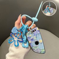 Oil Painting TPU Car Key Case for BMW 216i F46 X1 X2 X3 X5 X6 GT 2 5 6 7 Series Smart Remote Control Fobs Protector Cover