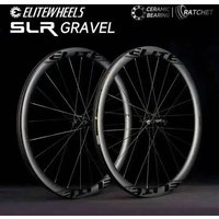 Zestaw kół karbonowych ELITEWHEELS SLR GRAVEL, system Ratchet 36T, hamulce tarczowe, kółka Cyclocross 700C, Center Lock, piasta SHIMAN0 XDR, 35x34mm
