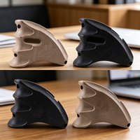 Non-slip Ergonomic Handle Grip Cover for Hobby Model Accessories, Durable Textured Protective Grip Replacement in Black/Tan