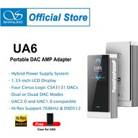 SHANLING UA6 HIFI Portable USB DAC Headphone Amplifier 4 X CS43131 DACs Hi-Res Audio Support DSD 512 3.5mm/4.4mm Balanced Output
