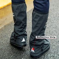 Regenstiefel-Schuhüberzug, schwarz, wasserdicht, mit Reflektor, hohe Oberseite, transparente Schuhe, Staubschutz für Motorrad, Fahrrad, Regenschutz, Herren und Damen