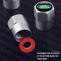 4Pcs 3D Car Wheel Tire Valve Stem Cap Cover For Land Rover Range Rover 2 3 4 Defender Evoque Discovery LR2 Premium Quality Kit