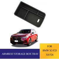 For BMW X3 F25 2011-2016 for X4 F26 2014- 2016 ABS Car Armrest Storage Box Central console tray Accesorios