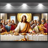 The Last Supper Theme of Jesus and His Disciples Diamond Painting Diy Diamond Embroidery Mosaic Cross Stitch Kit Christmas Gift