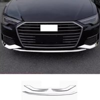 Front bumper stainless steel fog lamp decorative cover For Audi A6 C8 PA 2019-2024