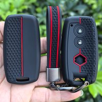 Keychain For Suzuki Swift Grand Vitara SX4 Scorss XL-7 Skin Holder Protector Silicone Car Remote Key Fob Shell Cover Case