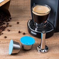 Refillable STAINLESS STEEL Capsule Reusable for Dolce Gusto Capsule Silicone Cover DGusto Coffee Machine Coffee Spoon with Clip