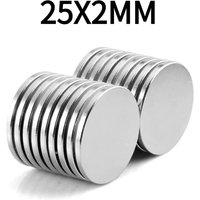 25x2mm Round Magnetic Magnets for Fridge, DIY, Building, Scientific, Craft, Education Used Repeatedly Organize Small Parts