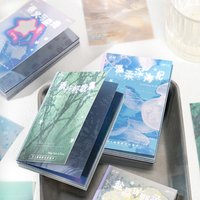 20pcs Frosted Paper Ephemera - Abstract & Waterdrop Motifs for Planner & Junk Journal