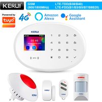 KERUI W204 4G Wireless Home Alarm System WIFI GSM Alarm Works with Tuya Security System Motion Sensor Detector Door Sensor