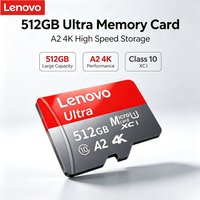 Carte Micro SD haute vitesse Lenovo 512 Go, carte SD vidéo 4K Full HD pour téléphone, caméra d'action GoPro, carte mémoire 64 Go, 128 Go, 256 Go