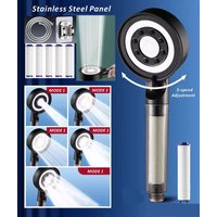 New High Pressure Shower Head Set 5 Jet Modes Adjustable Shower Head with Filter Large Water Flow Spray Bathroom Accessories