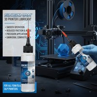 3D Printer Lubricant with Needle Applicator - Synthetic Oil for Bearings, Rails & Fans - Reduces Noise, Friction-Smooth Printing