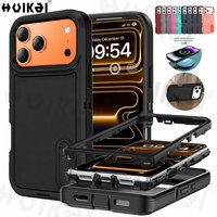 Heavy Duty Case For iPhone 17 Pro Max 17e 15 Pro Max 14 Plus 13 12 11 Shock Absorption Full Body Protective Silicone Rubber Case
