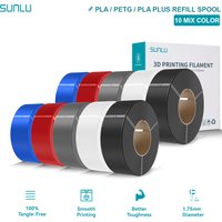 SUNLU PLA/PETG/PLA PLUS 3D Filament Refill 1.75mm Neatly Wound 3D Filament Bundle Refill for Most Brand Reuseable Spool 10KG image 4