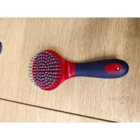 Horse Mane & Tail Brush Round Soft Rubber Grip Needle Bristles Horse Grooming Brush Stable Cleaning Tool