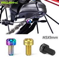 2pcs Front Rear Derailleur Wire Fixing Bolts,MTB Road Bicycle Screws,Titanium Alloy M5*9mm Shift Line Fixed Bolt Screw,Parts