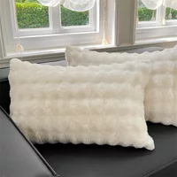 White Winter Class A Rabbit Plush Single Pillowcase Milk Plush Snow Plush Dormitory Single Pillow Case