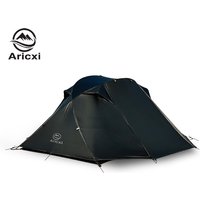 15D Lightweight Professional Camping Tent,2person Black Camping Trekking tent waterproof storm,Comes with double Camping tarp